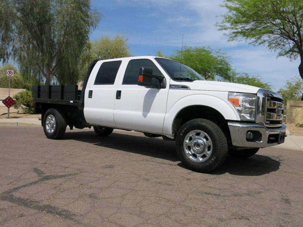 well equipped 2015 Ford F 350 4 Wheel Drive Crew Cab Flat Bed
