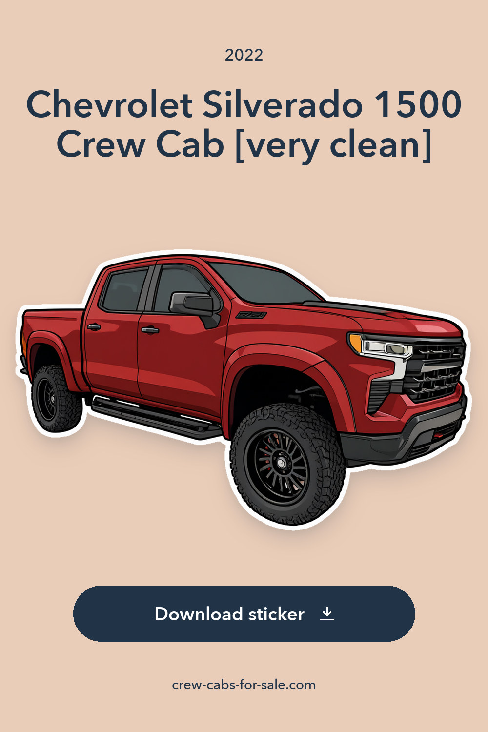 2022 Chevrolet Silverado 1500 Crew Cab [very clean] sticker preview