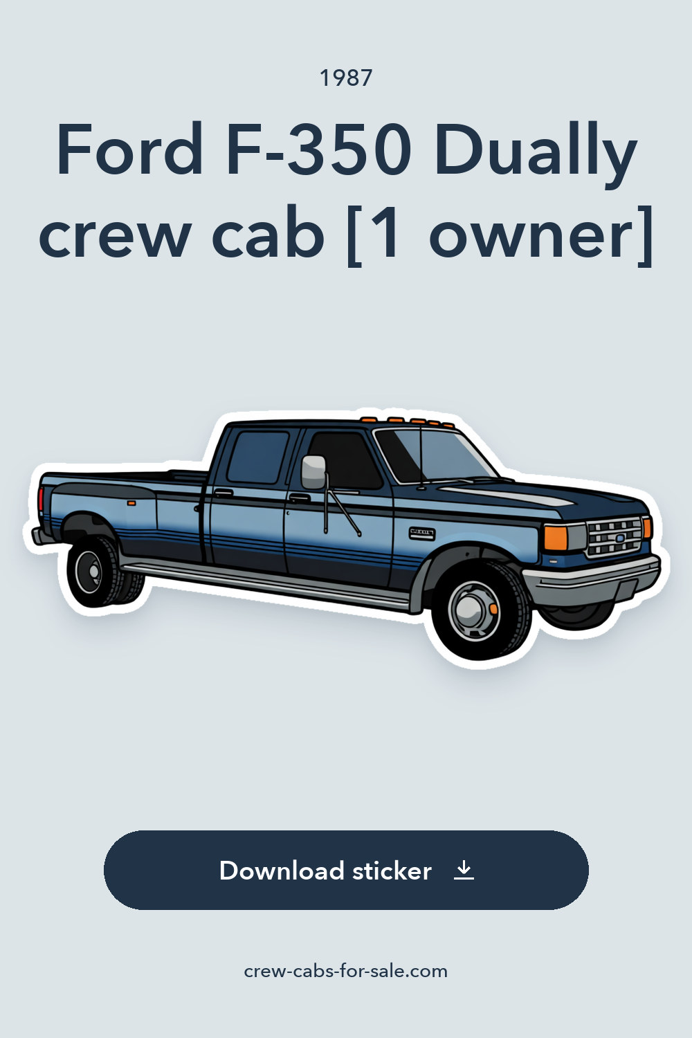 1987 Ford F-350 Dually crew cab [1 owner] sticker preview
