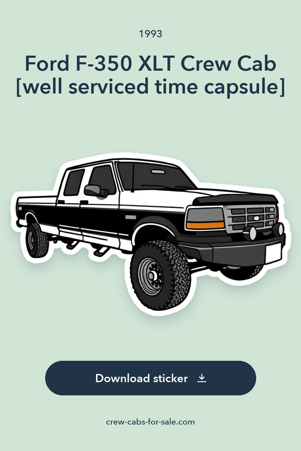 1993 Ford F-350 XLT Crew Cab [well serviced time capsule] sticker preview